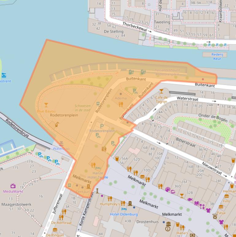 Kaart van postcodegebied 8011MJ.