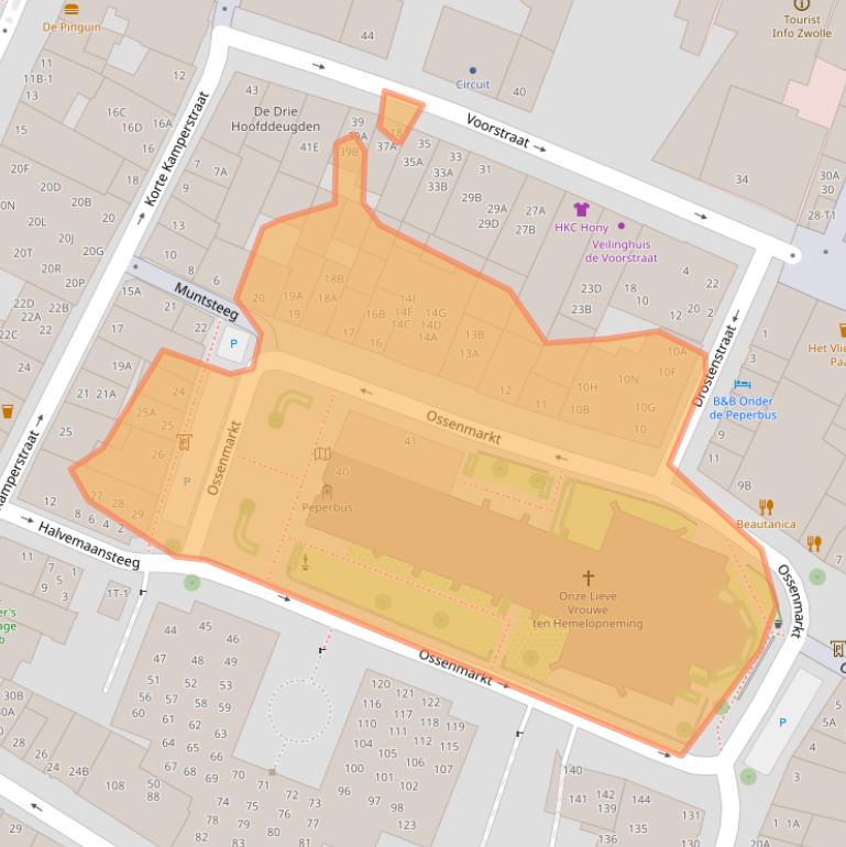 Kaart van postcodegebied 8011MS.