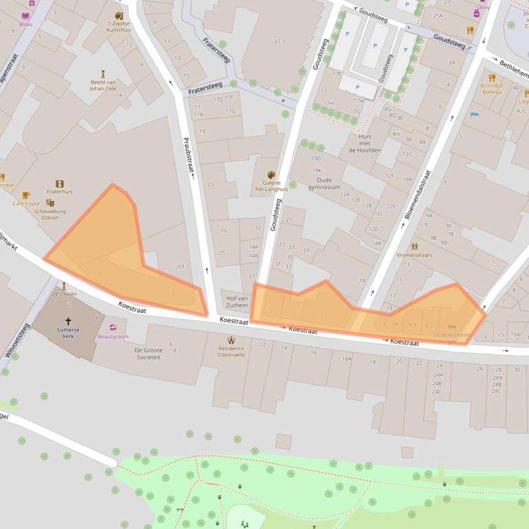 Kaart van postcodegebied 8011NG.