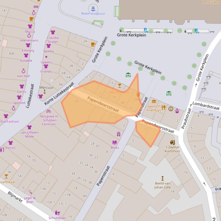 Kaart van postcodegebied 8011PM.