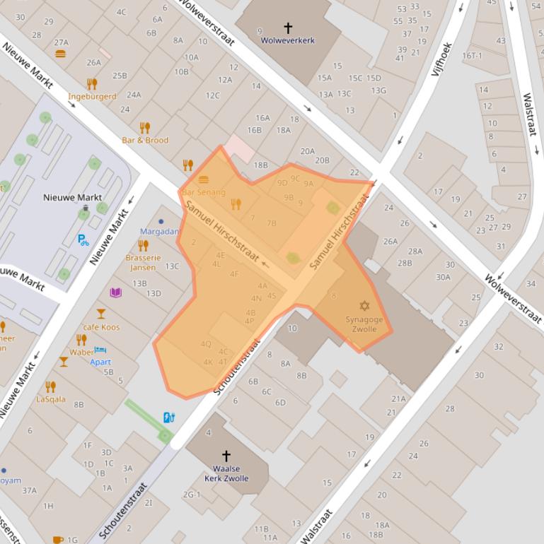 Kaart van postcodegebied 8011PT.