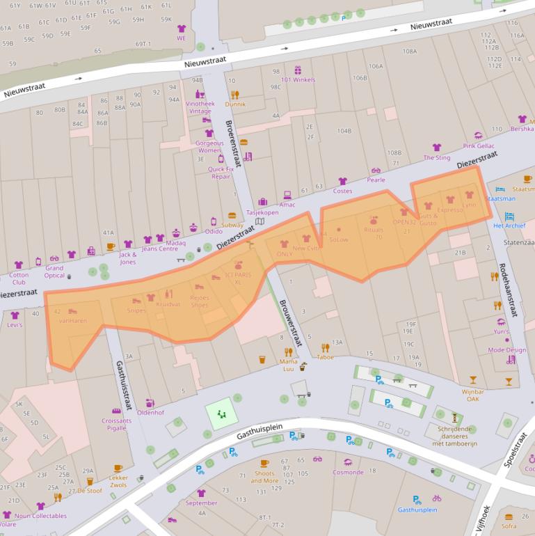 Kaart van postcodegebied 8011RH.