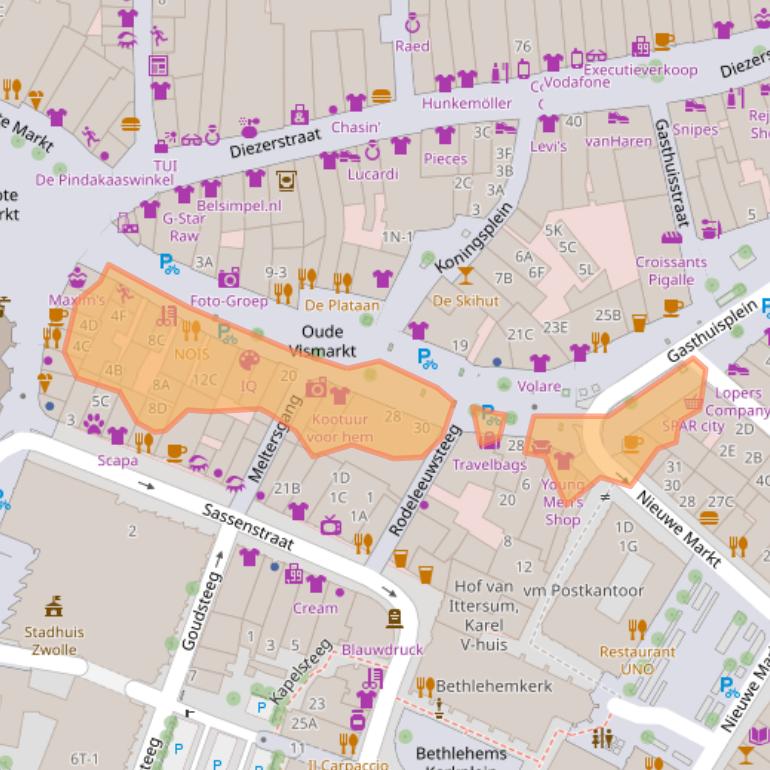 Kaart van postcodegebied 8011TB.