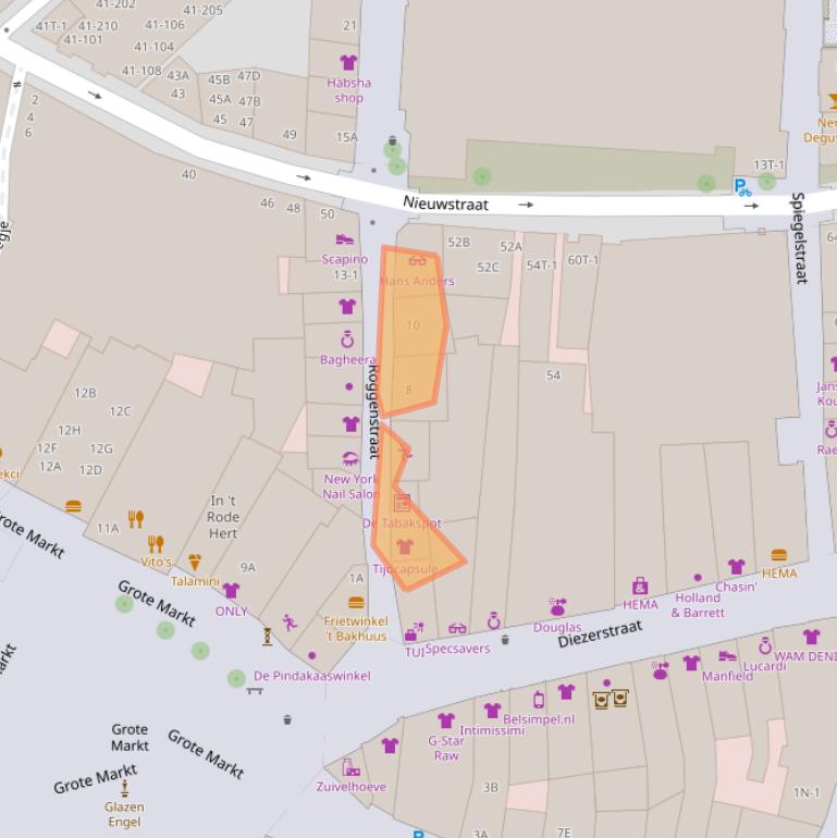 Kaart van postcodegebied 8011TG.