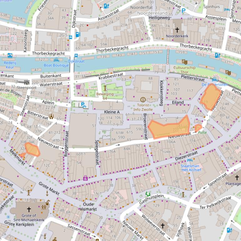 Kaart van postcodegebied 8011TN.