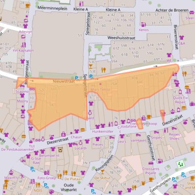 Kaart van postcodegebied 8011TR.