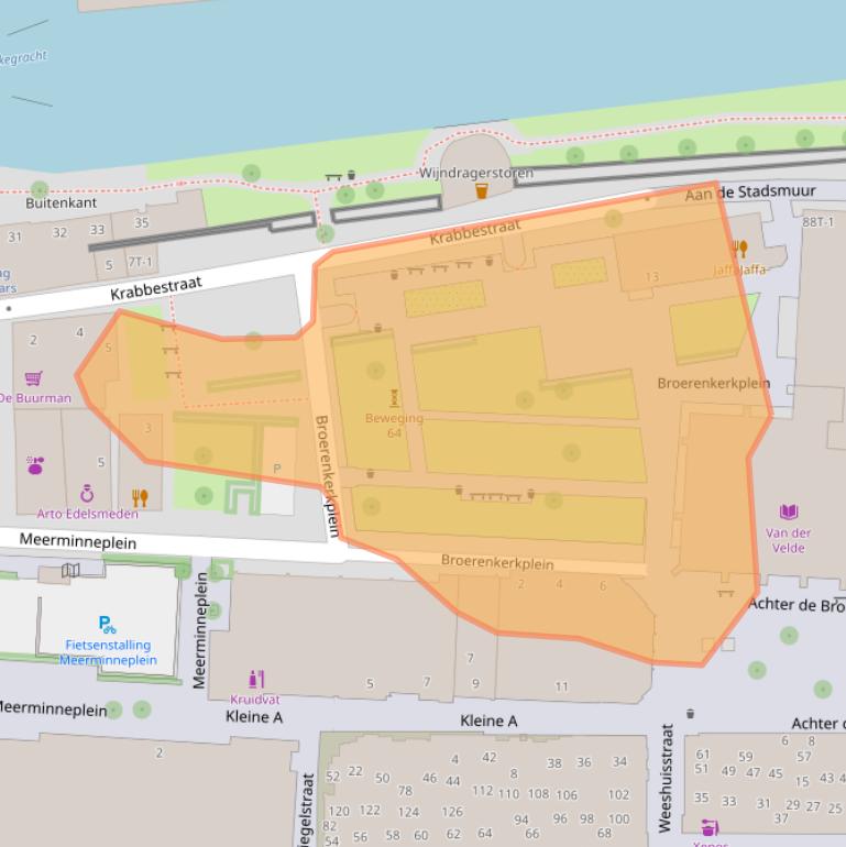 Kaart van postcodegebied 8011TW.