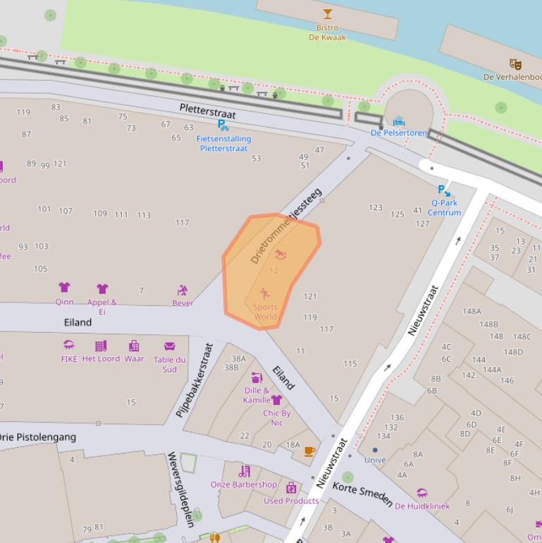 Kaart van postcodegebied 8011VK.