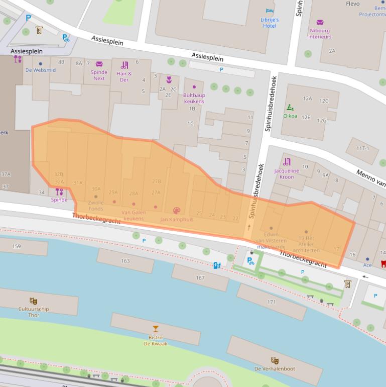 Kaart van postcodegebied 8011VM.