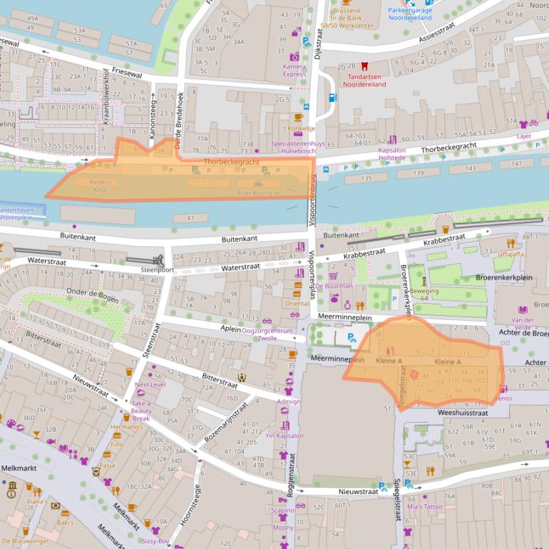 Kaart van postcodegebied 8011VS.