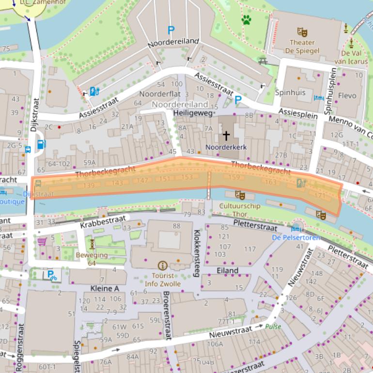 Kaart van postcodegebied 8011VT.