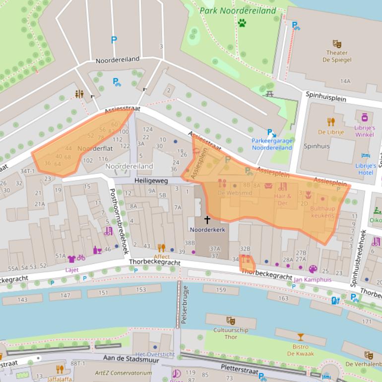 Kaart van postcodegebied 8011XD.