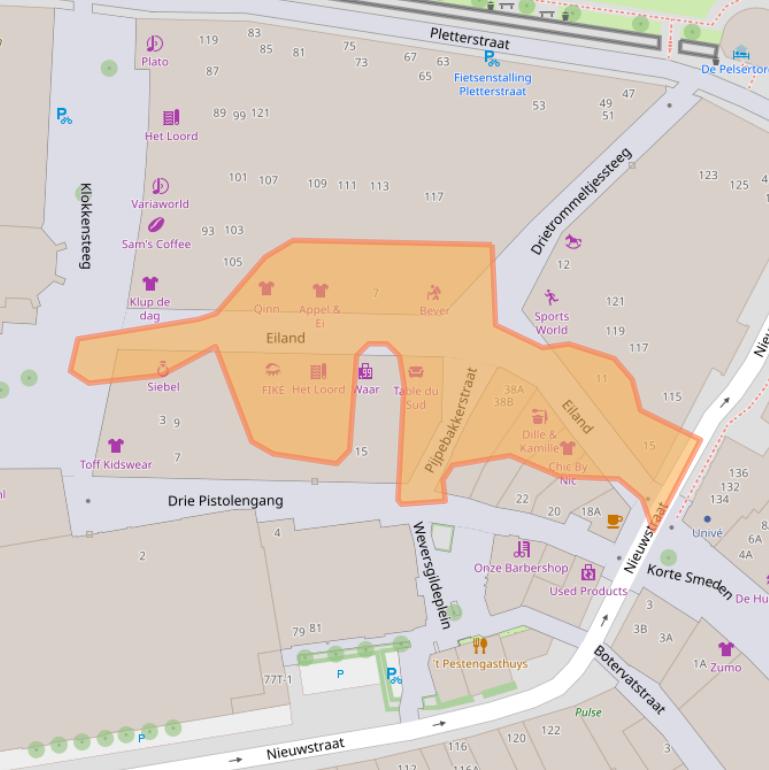 Kaart van postcodegebied 8011XR.