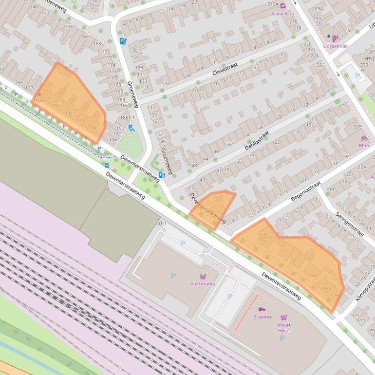 Kaart van postcodegebied 8012AE.