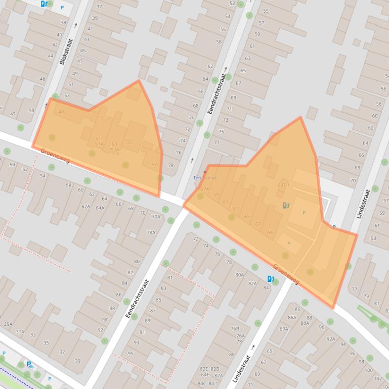 Kaart van postcodegebied 8012AK.