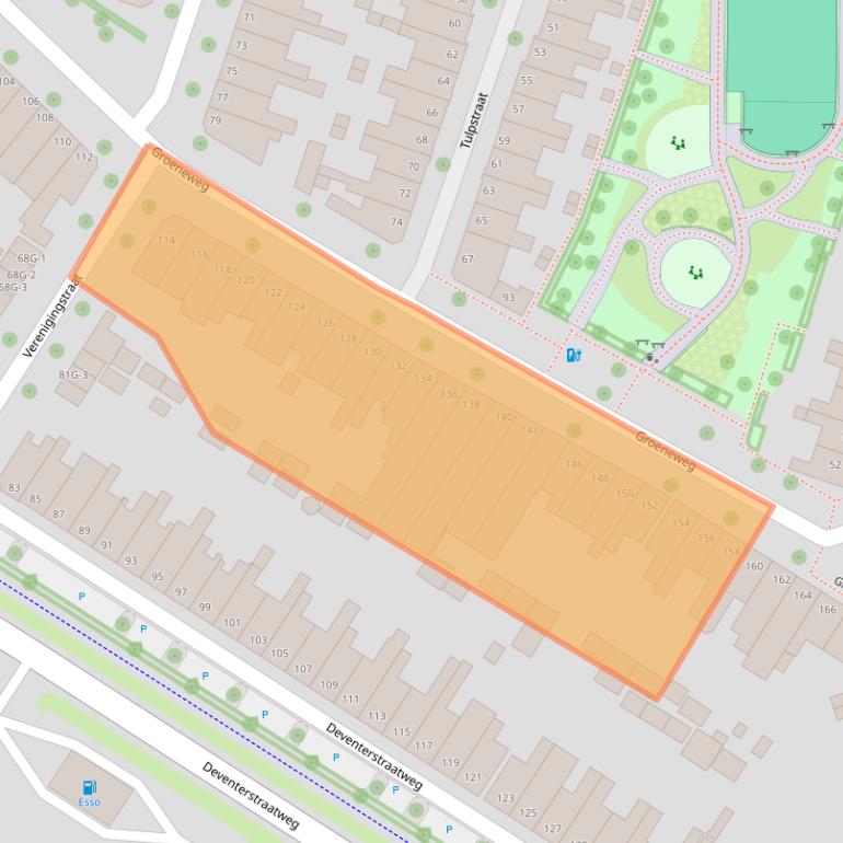 Kaart van postcodegebied 8012AS.