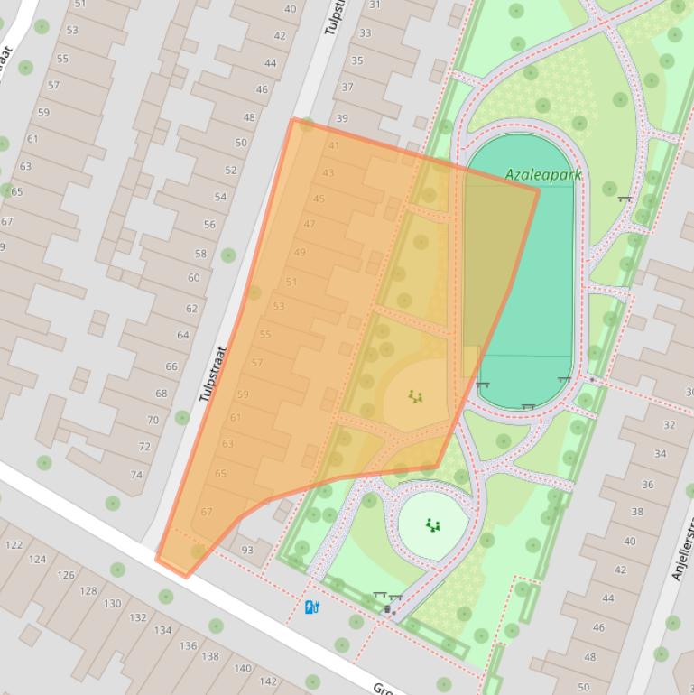 Kaart van postcodegebied 8012BG.