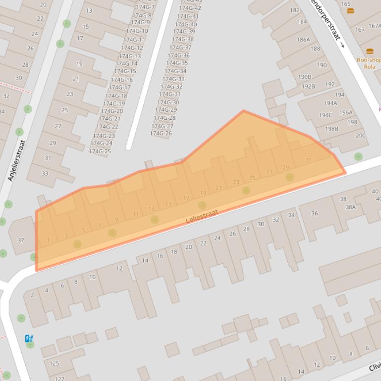 Kaart van postcodegebied 8012BK.
