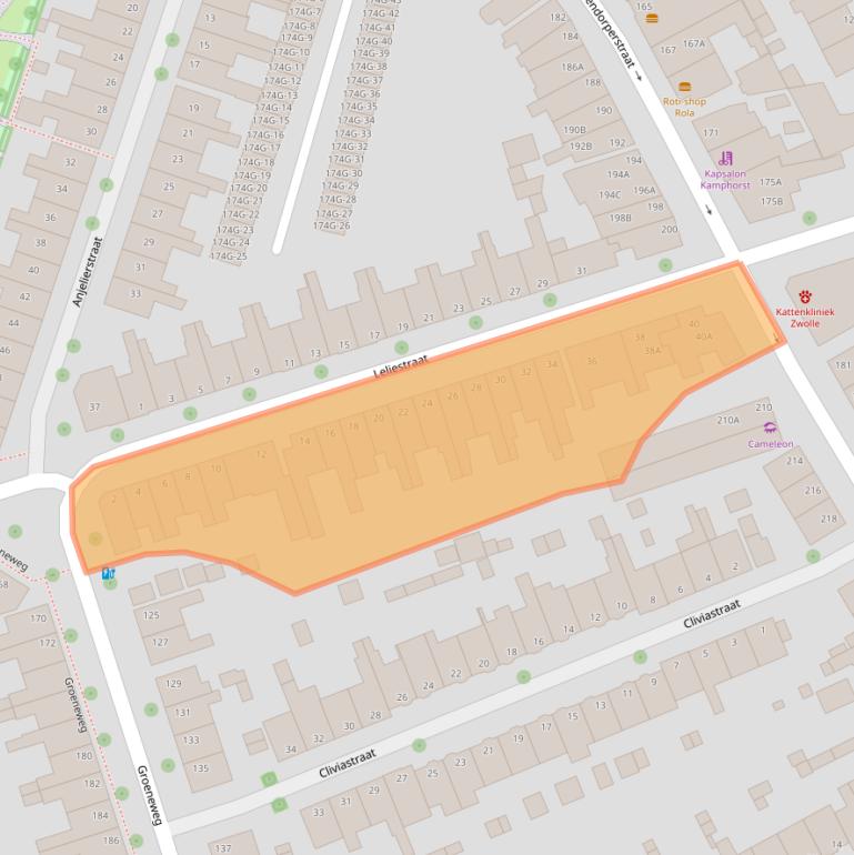 Kaart van postcodegebied 8012BR.
