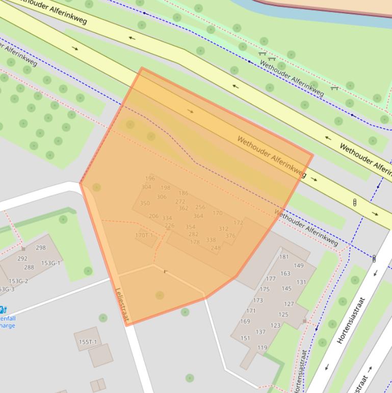 Kaart van postcodegebied 8012BW.