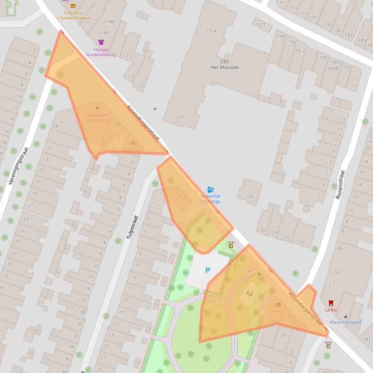 Kaart van postcodegebied 8012CD.