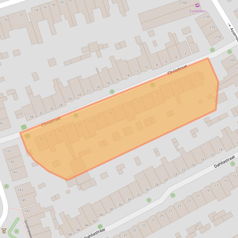Kaart van postcodegebied 8012CT.