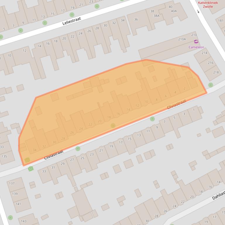 Kaart van postcodegebied 8012CV.