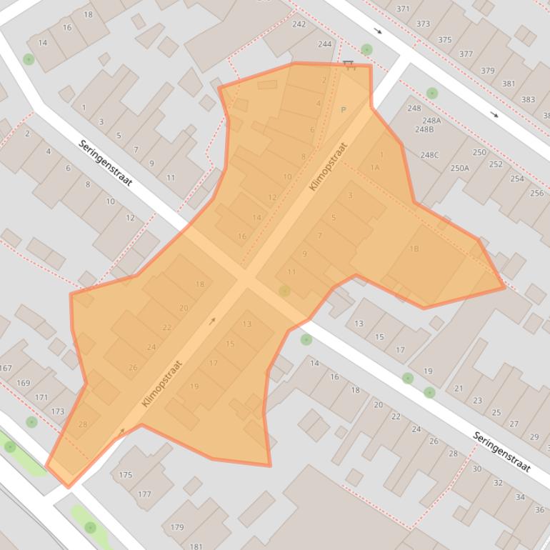 Kaart van postcodegebied 8012DD.