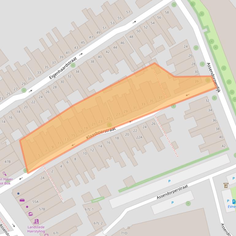 Kaart van postcodegebied 8012DP.