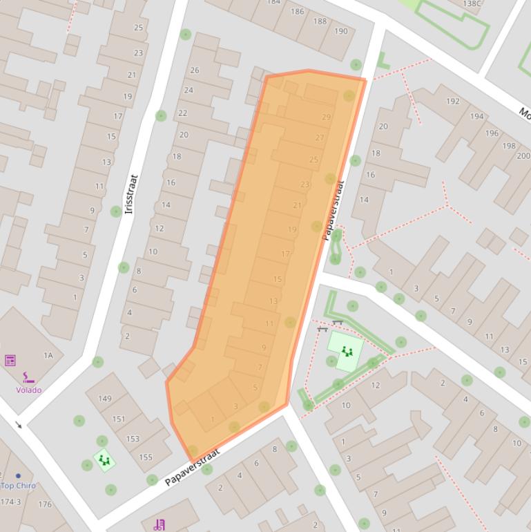 Kaart van postcodegebied 8012EA.