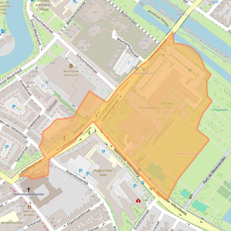 Kaart van postcodegebied 8012EE.