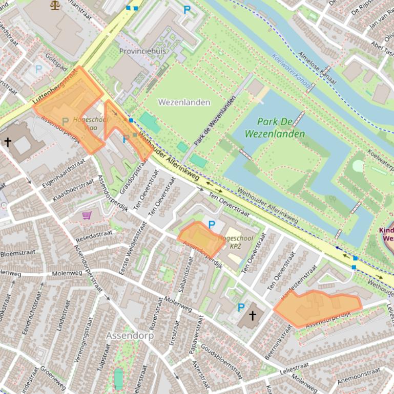 Kaart van postcodegebied 8012EG.