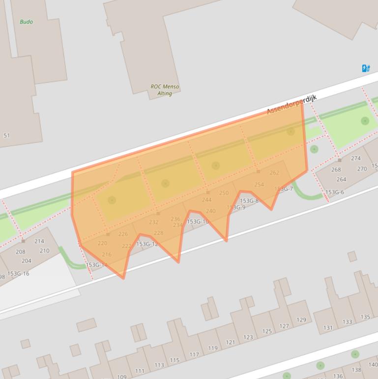 Kaart van postcodegebied 8012EL.