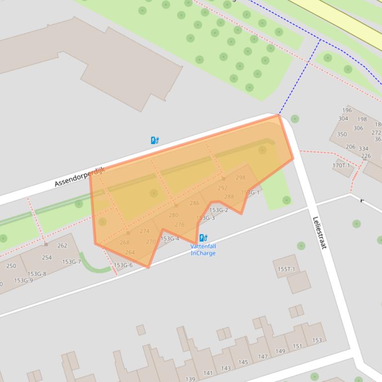 Kaart van postcodegebied 8012EM.