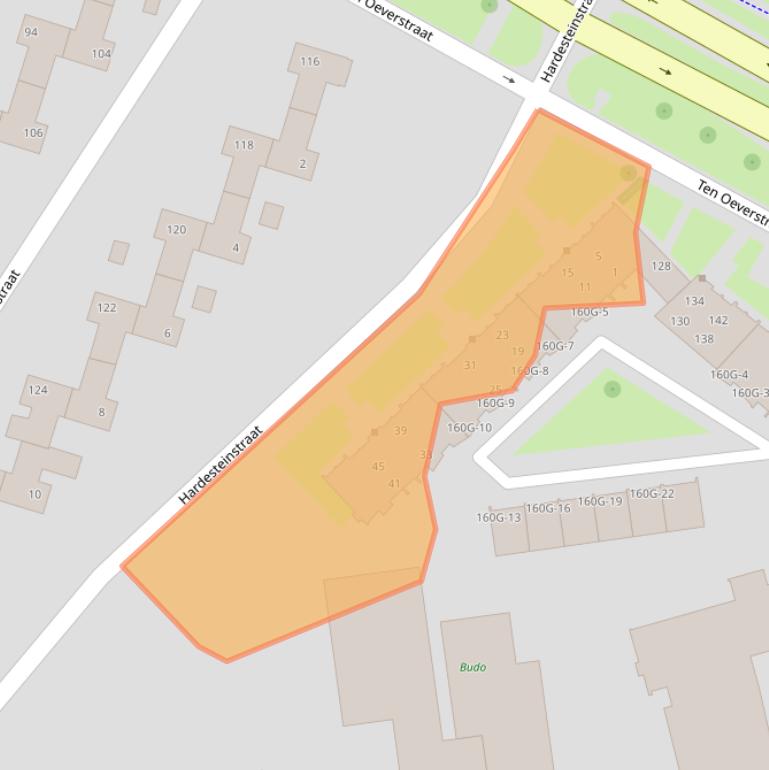 Kaart van postcodegebied 8012ES.