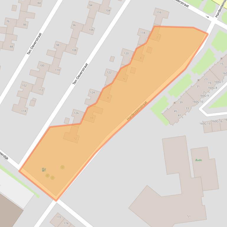 Kaart van postcodegebied 8012ET.