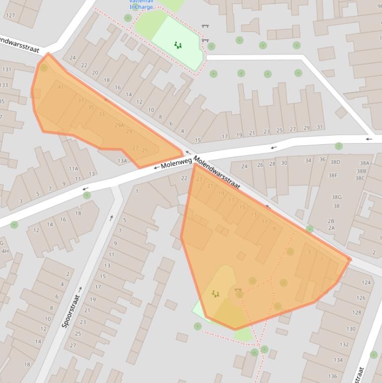 Kaart van postcodegebied 8012TR.