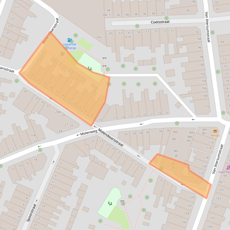 Kaart van postcodegebied 8012TS.