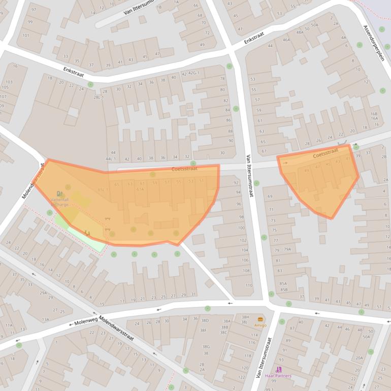 Kaart van postcodegebied 8012VC.