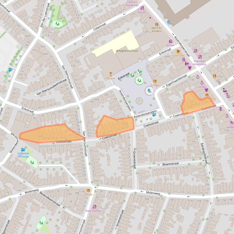 Kaart van postcodegebied 8012VD.