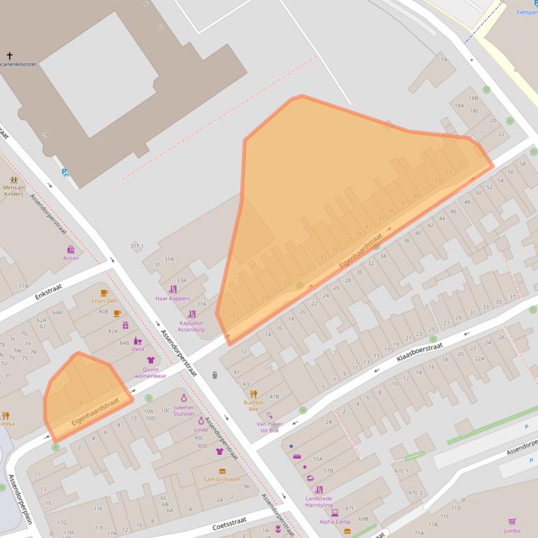 Kaart van postcodegebied 8012VE.