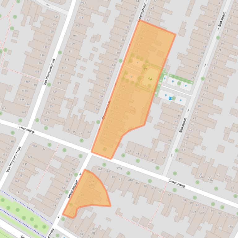 Kaart van postcodegebied 8012VK.