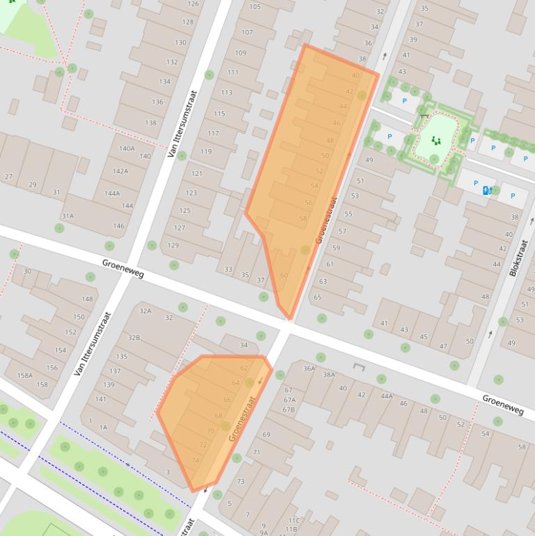 Kaart van postcodegebied 8012VM.