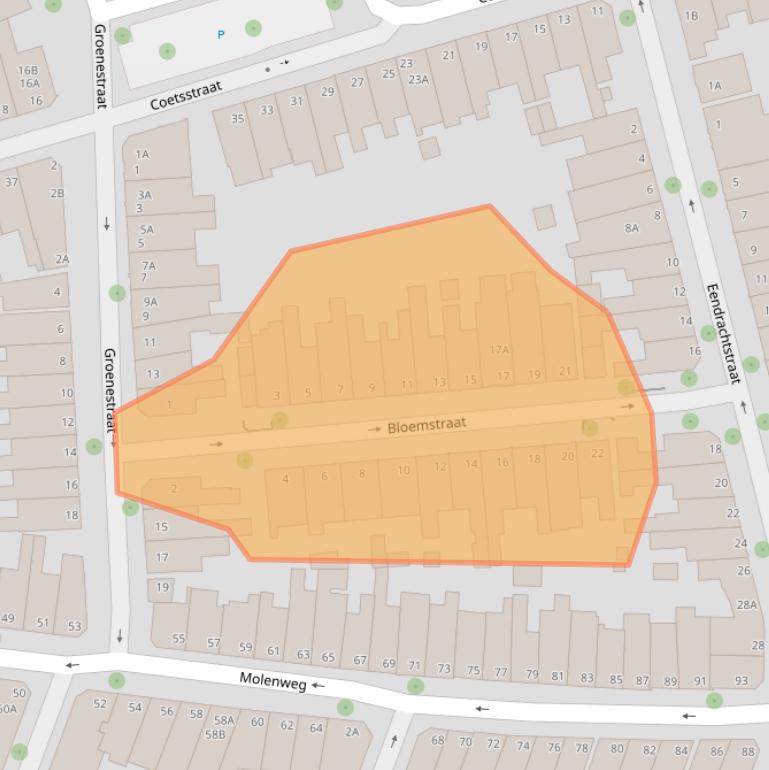Kaart van postcodegebied 8012VN.