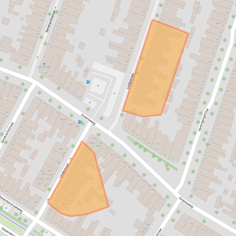 Kaart van postcodegebied 8012VR.