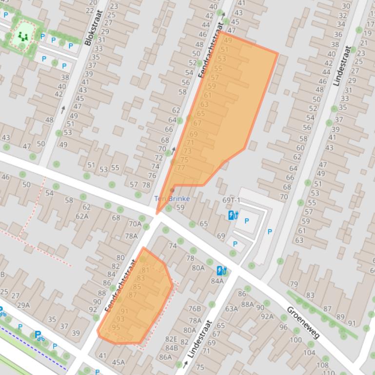 Kaart van postcodegebied 8012VW.