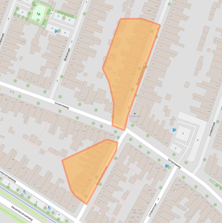 Kaart van postcodegebied 8012VZ.