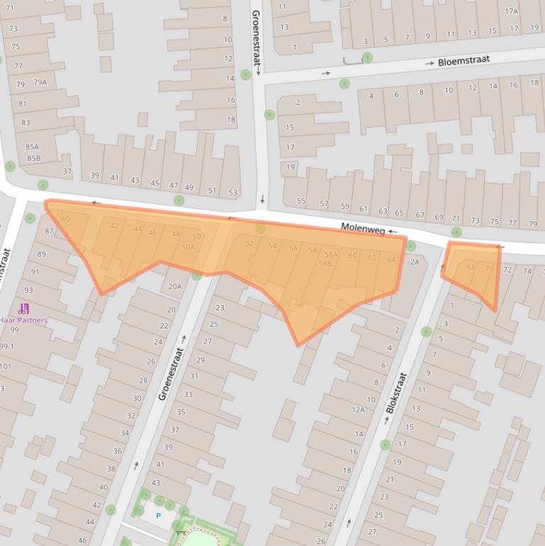 Kaart van postcodegebied 8012WL.