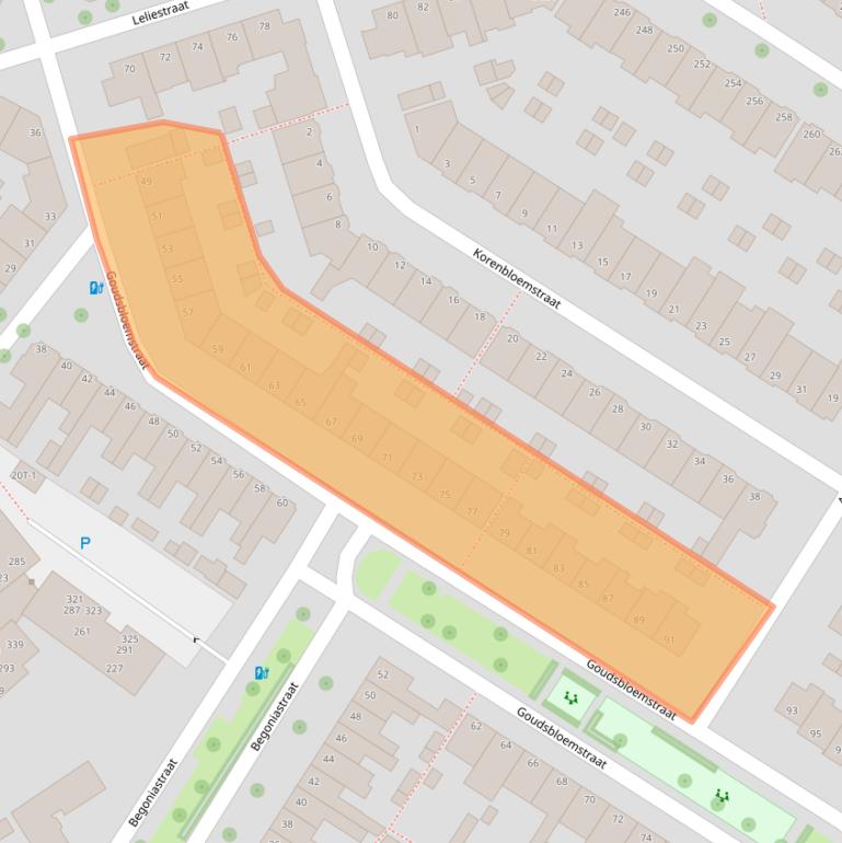 Kaart van postcodegebied 8012XK.