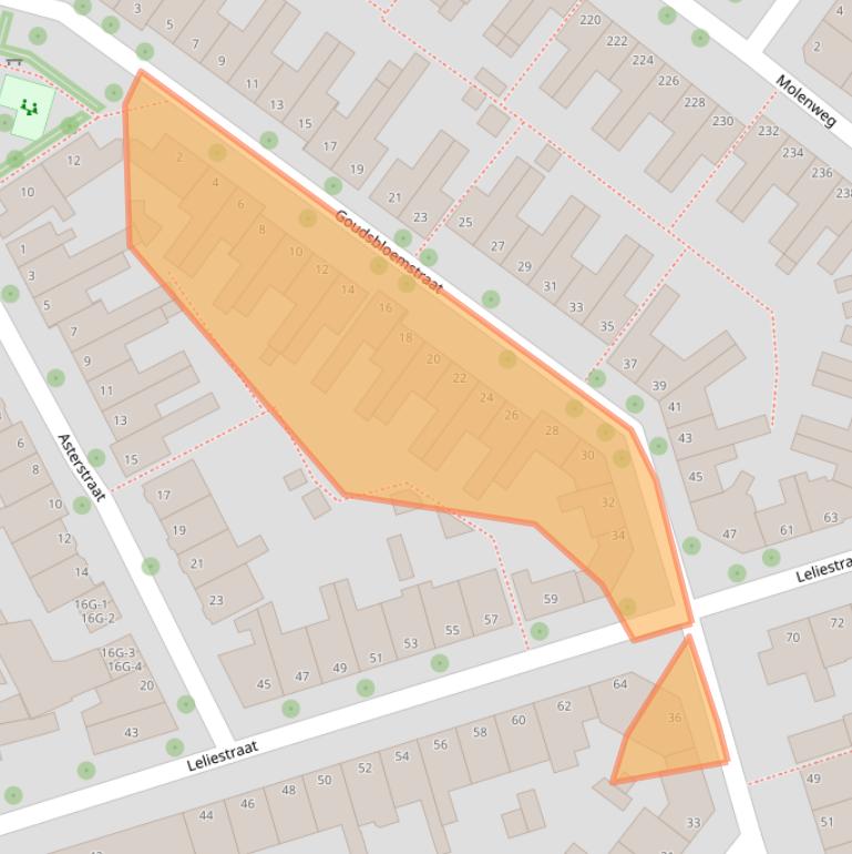 Kaart van postcodegebied 8012XM.